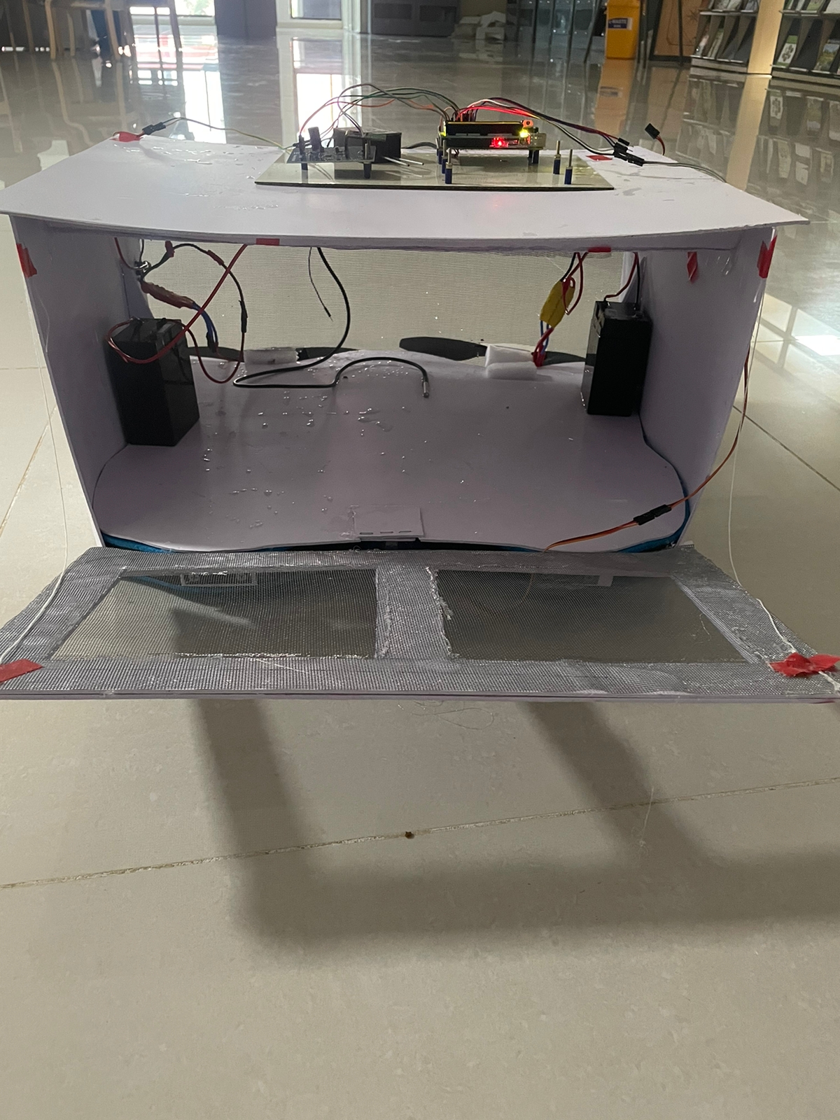 WaterBot with electronics powered on